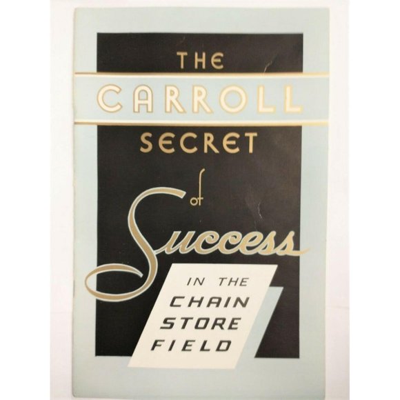 VIintage 1930's Booklet Carroll Secret of Success - Picture 1 of 5